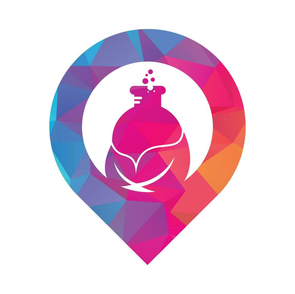 Eco lab gps shape concept logo template design vector. Natural lab logo designs concept. vector