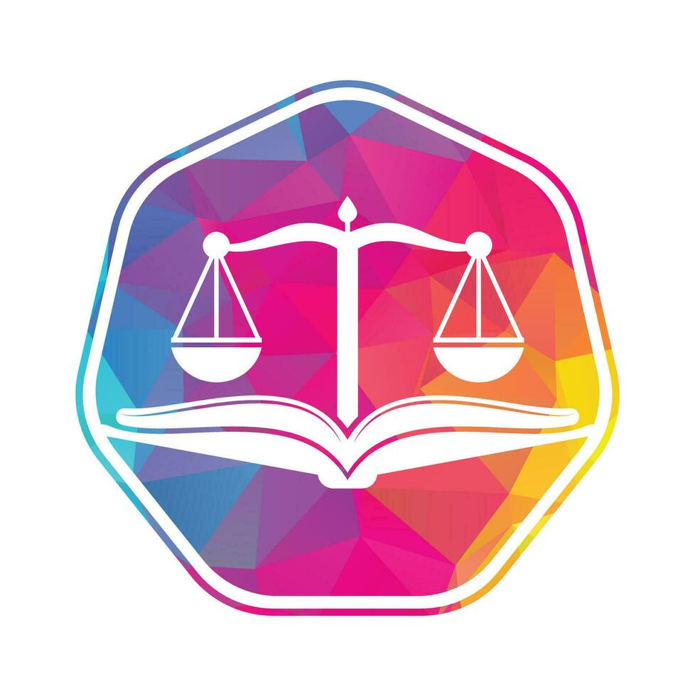 Book law firm logo design icon vector. Law Education Logo Template Design Vector. vector