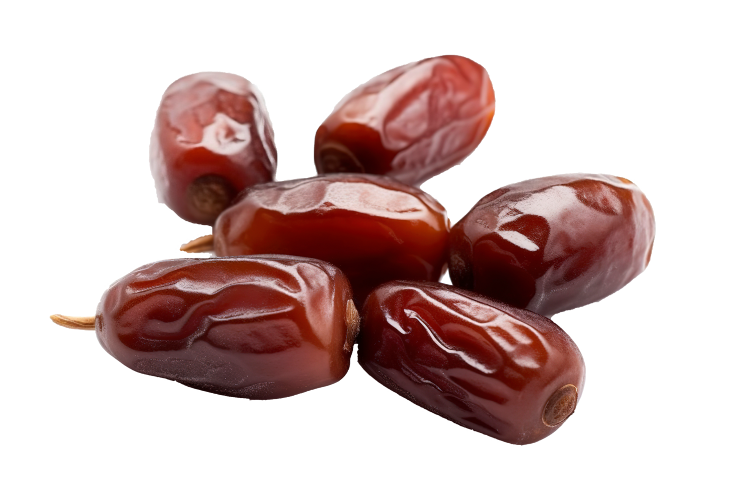 Dates fruit isolated on Transparent background, generate ai png