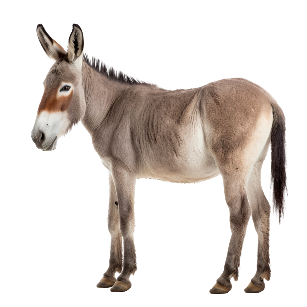 Donkey isolated on Transparent background, Digital Art, PNG Images, generate ai