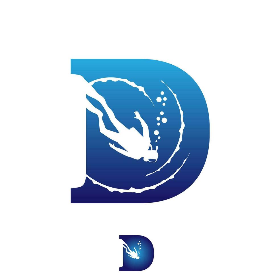 Diver letter based initial D symbol vector