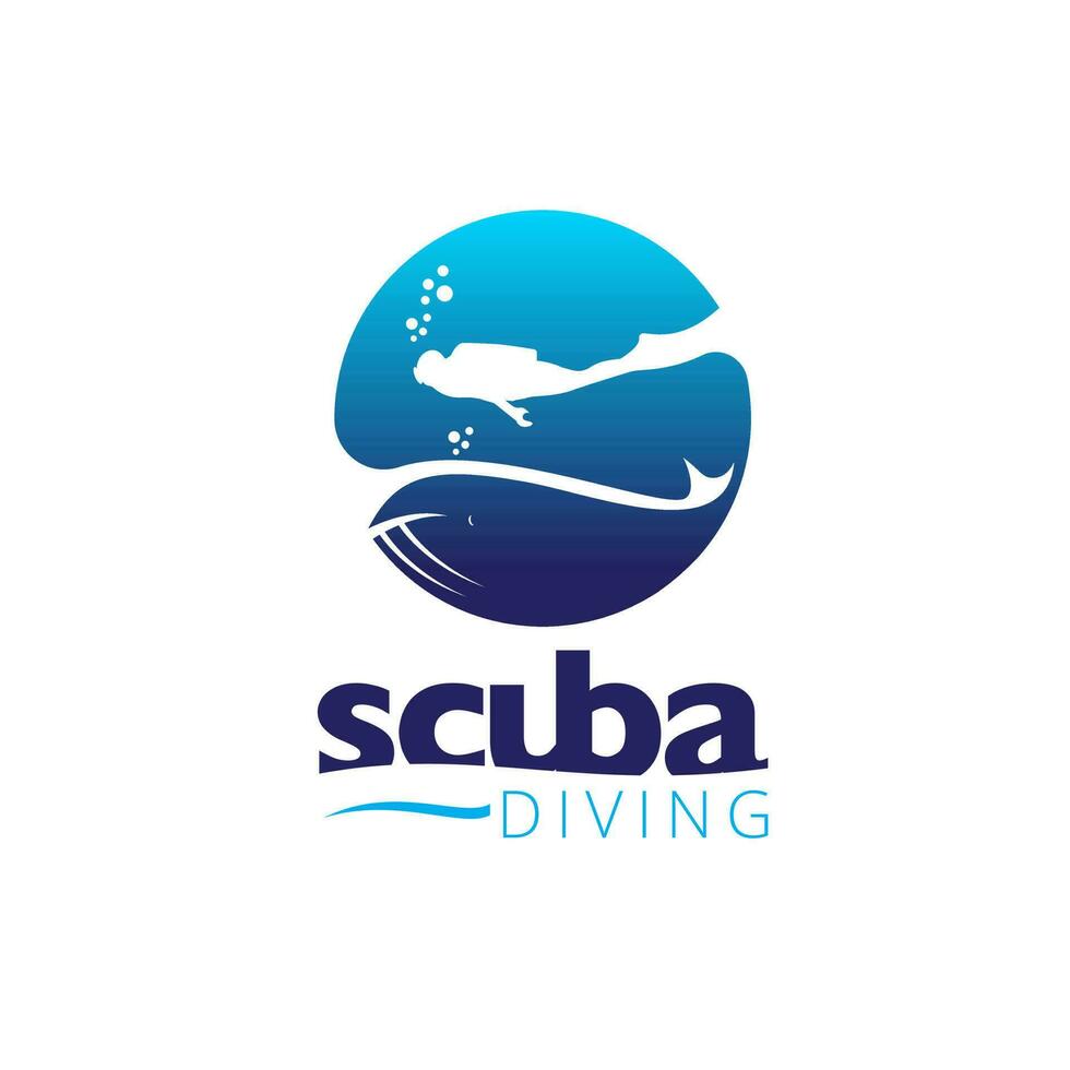 S letter based Scuba Diving logo symbol vector