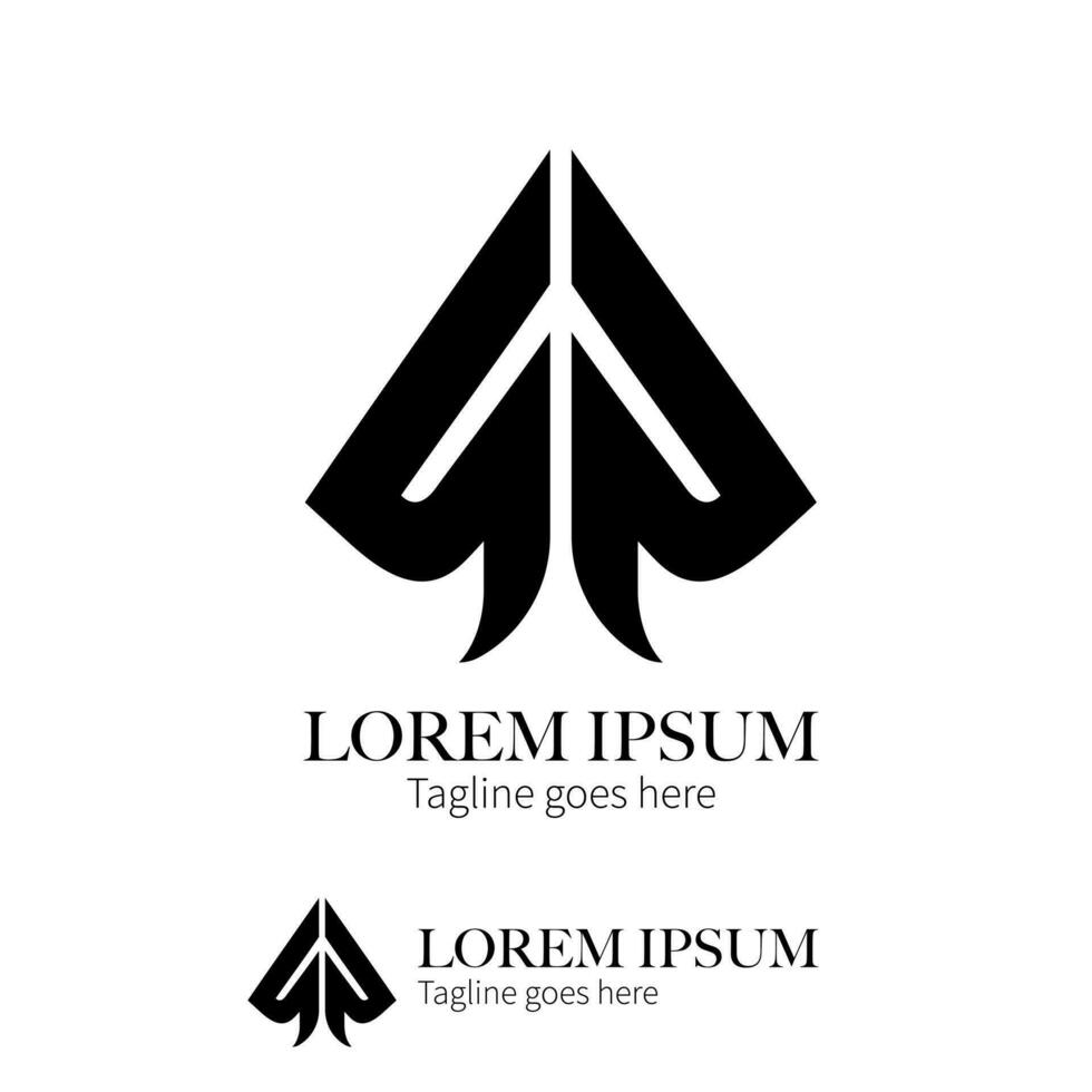 RR or GR Ace shape logo symbol. vector