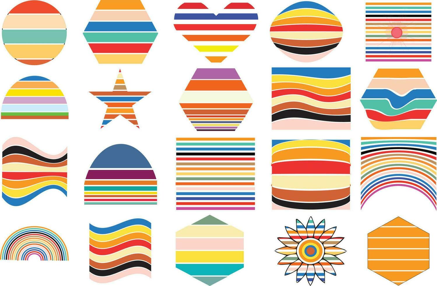 Retor, Vintege, sunset, effect, summer vector sunset free download