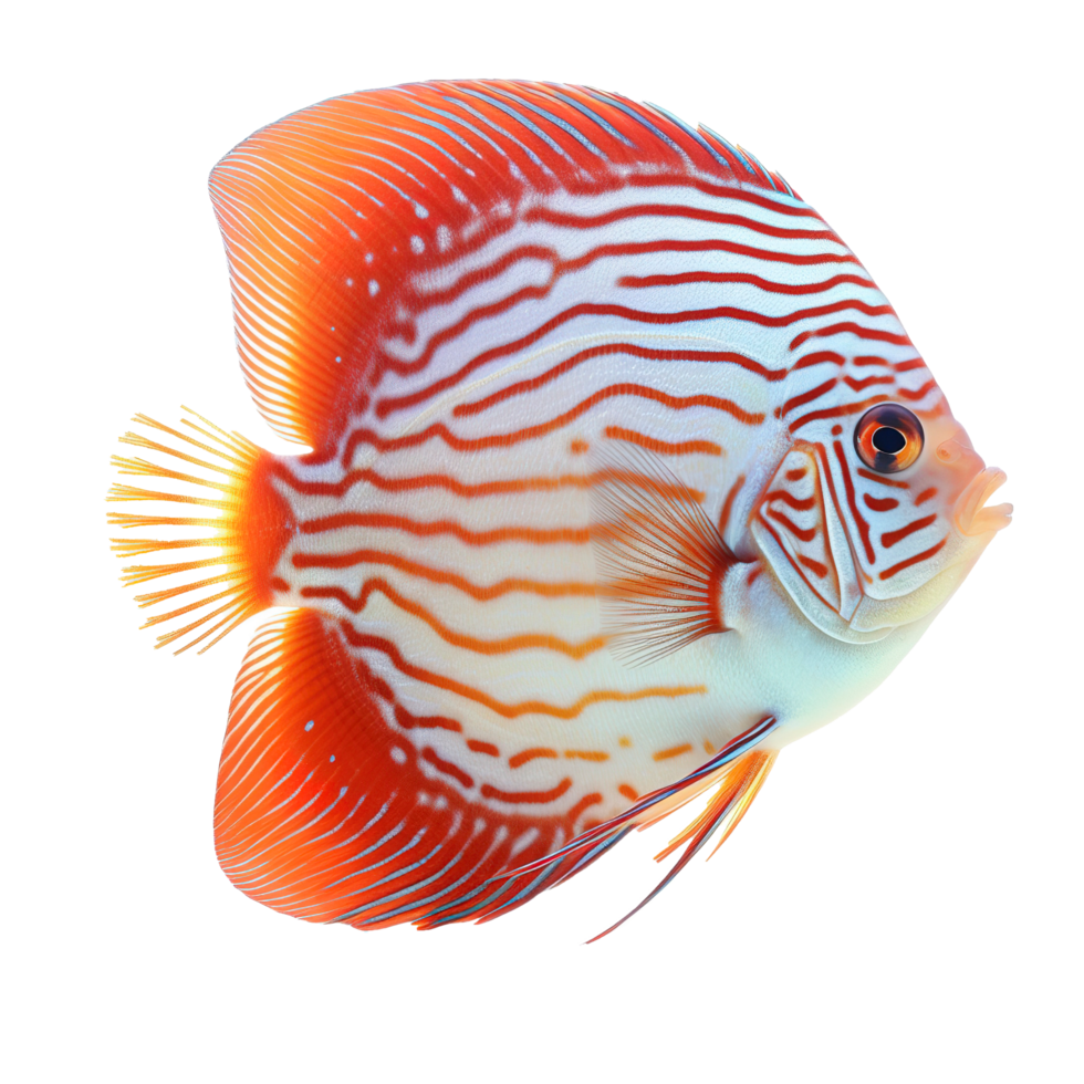 Discus fish isolated on Transparent background, generate ai png