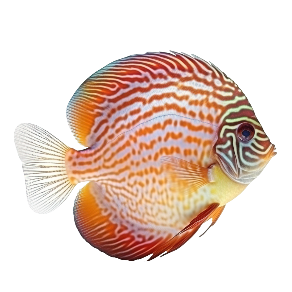 diskus fisk isolerat på transparent bakgrund, generera ai png