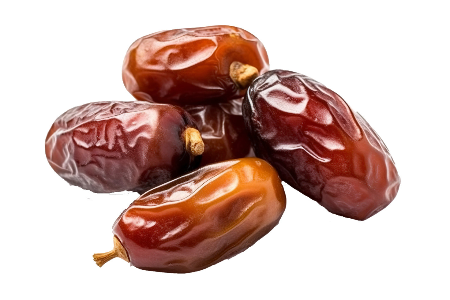 Dates fruit isolated on Transparent background, generate ai png