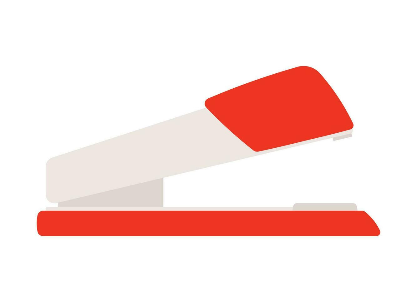 Red Flat Stapler Icon Clipart Vector for School and Office Stationery