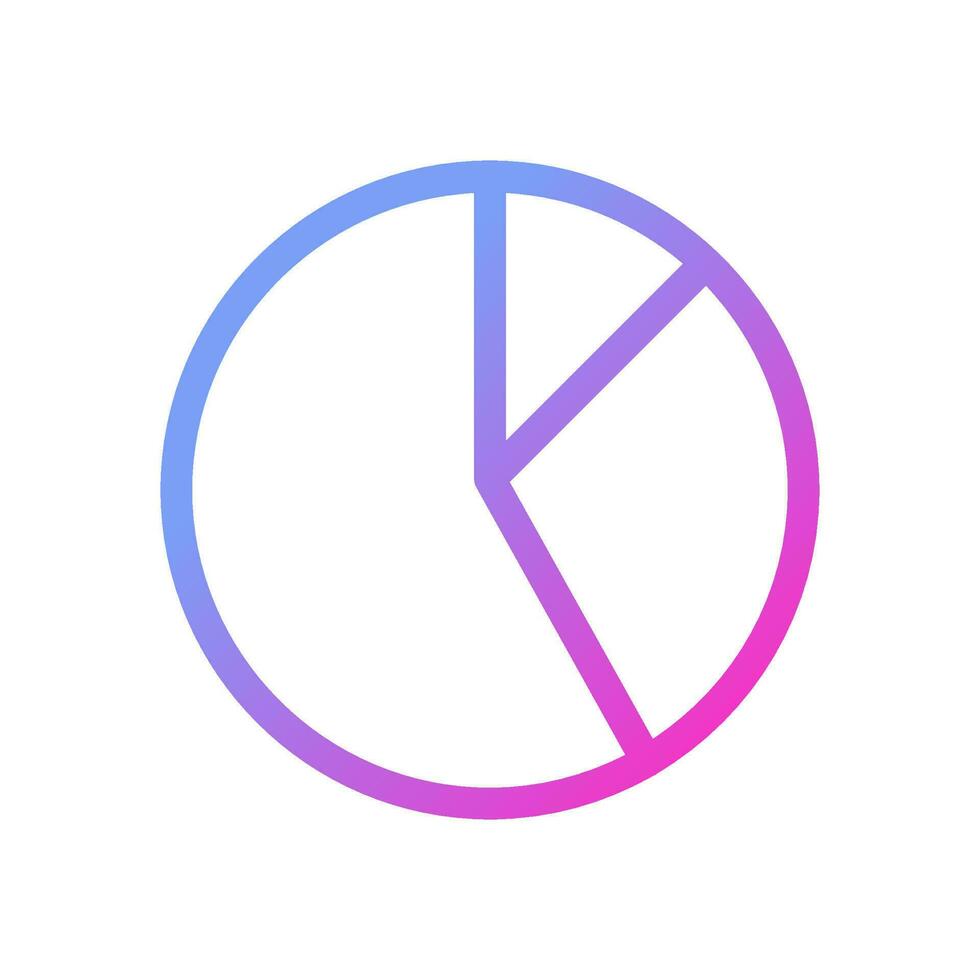 Circle chart pixel perfect gradient linear ui icon. Visualization of data. Business analytics. Line color user interface symbol. Modern style pictogram. Vector isolated outline illustration