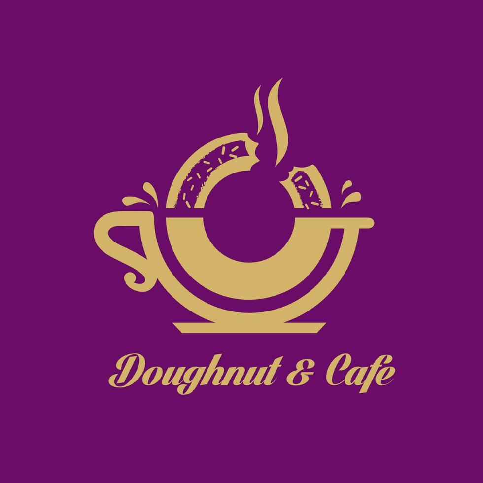 Donut Cafe logo symbol. vector