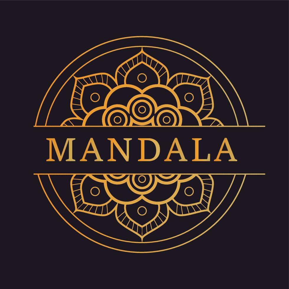 modern and luxury mandala vector logo icon illustration design