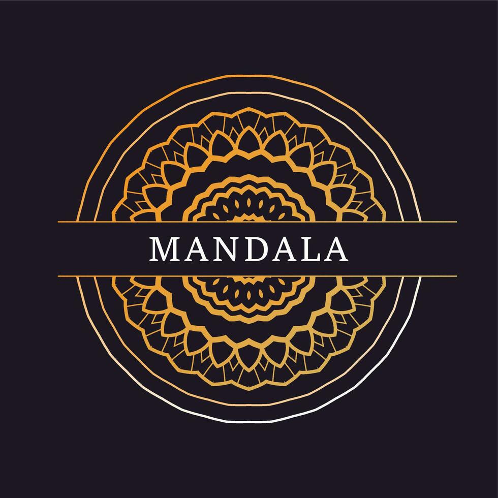 modern and luxury mandala vector logo icon illustration design with mandala text