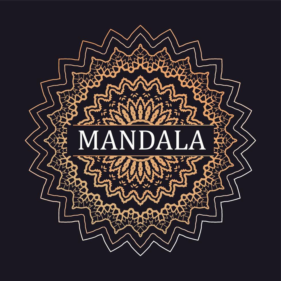 Mandala leaf design for luxury showcase and background in vector and icons illustration