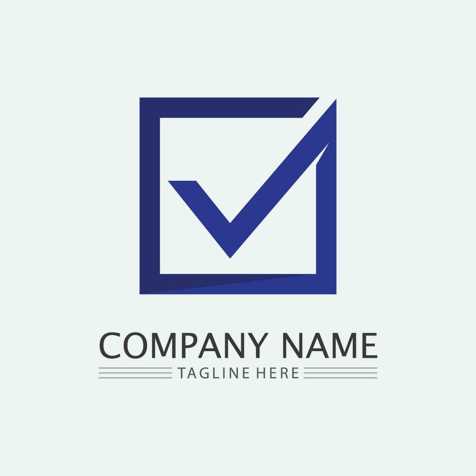 Checklist check mark logo vector or icon. Tick symbol in green color illustration. Accept okey symbol for approvement or cheklist design