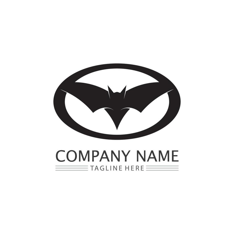 Bat logo animal and vector, wings, black, halloween, vampire, gothic, illustration, design bat icon vector