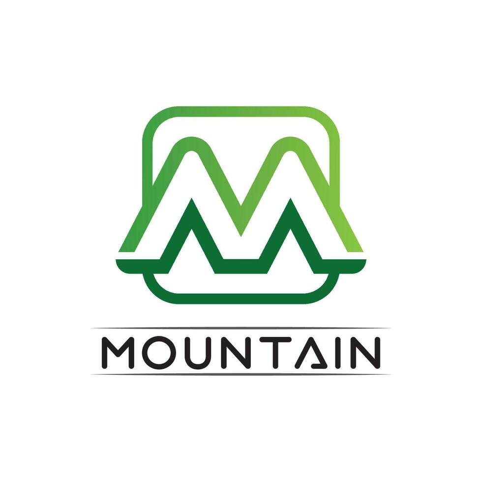 Mountain icon Logo vector