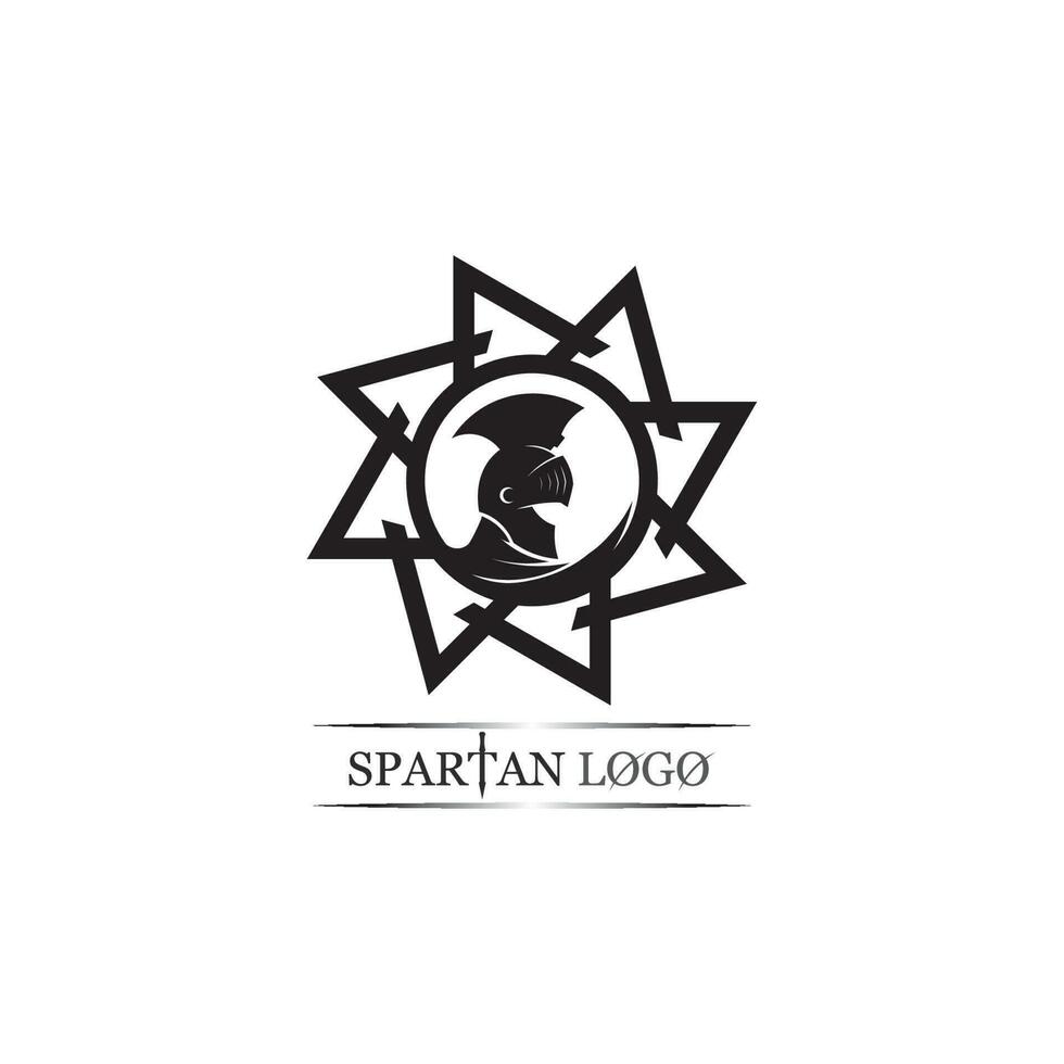 plantilla de logotipo de casco espartano vector