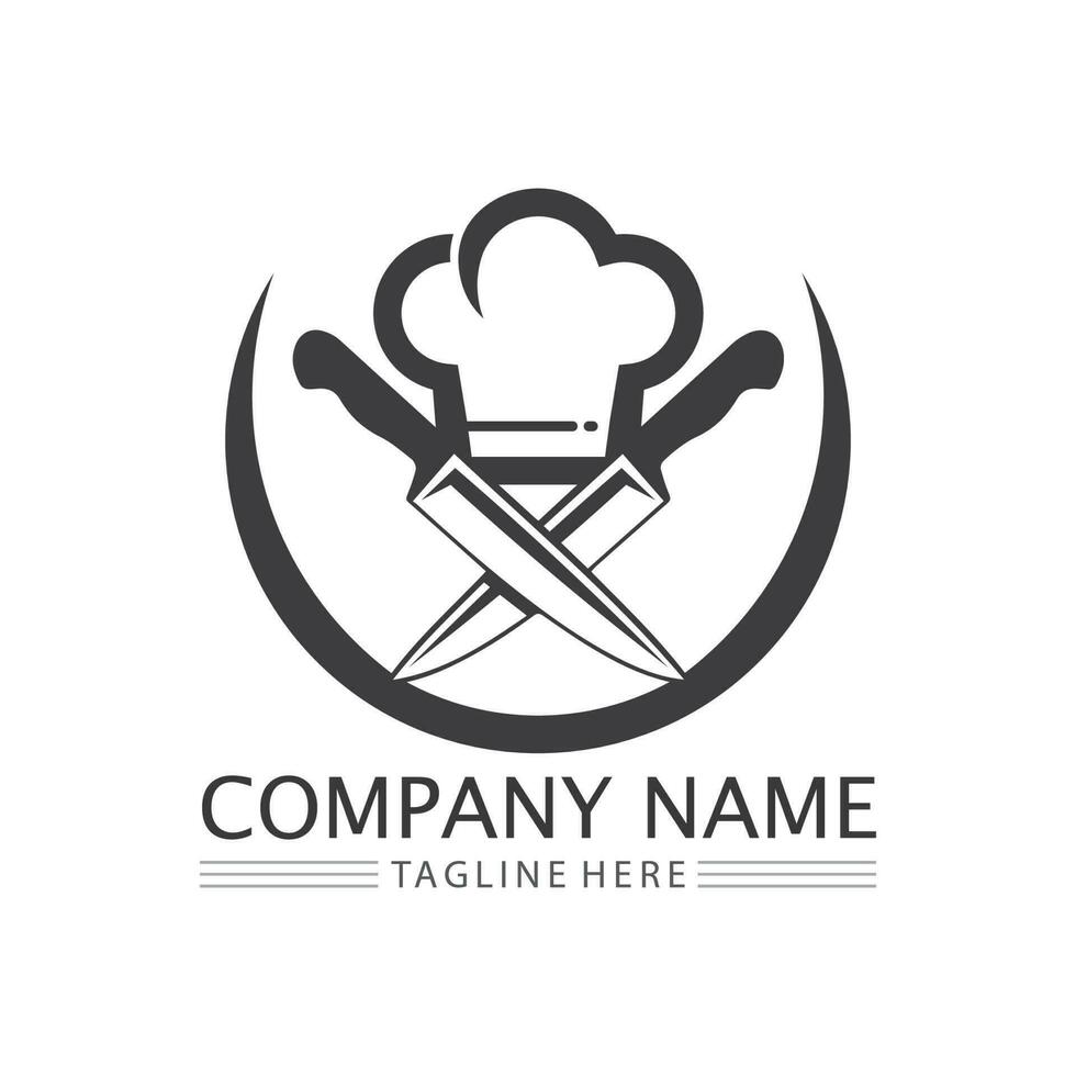 chef hat logo vector design template