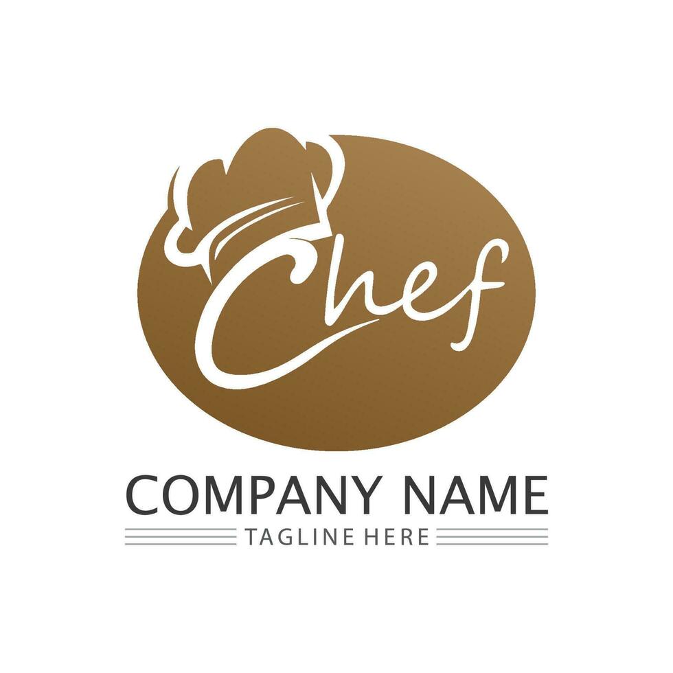 chef hat logo vector design template