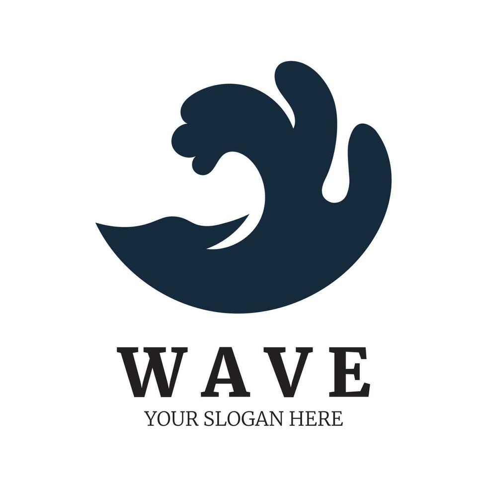 Natural sea wave illustration vector