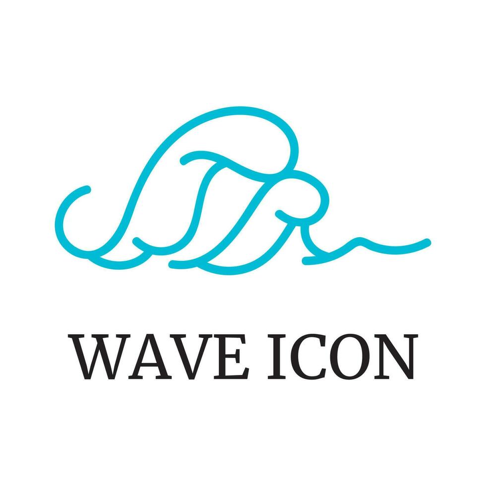 Natural sea wave illustration vector