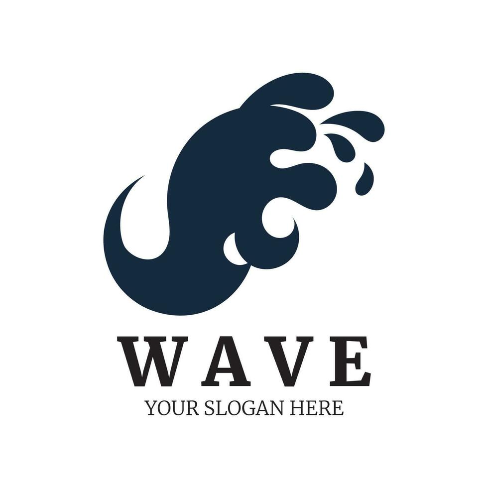 Natural sea wave illustration vector