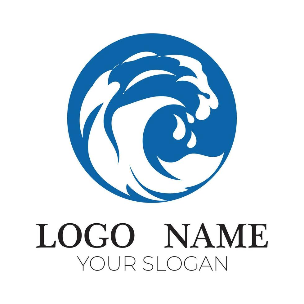 abstract circle shape waves logo vector