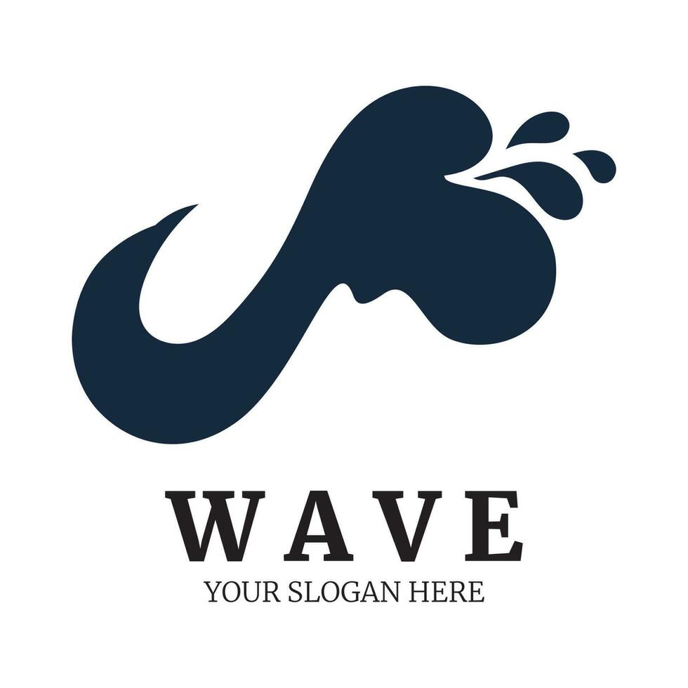 Natural sea wave illustration vector