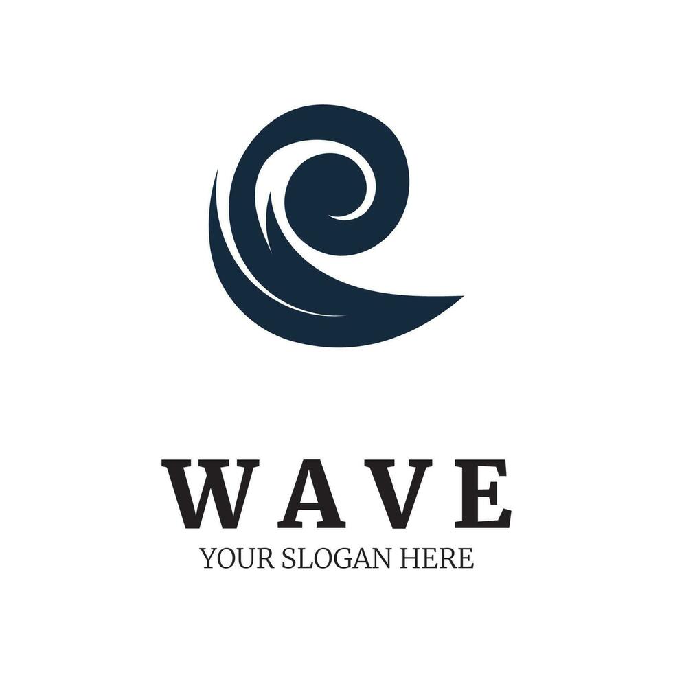 Natural sea wave illustration vector