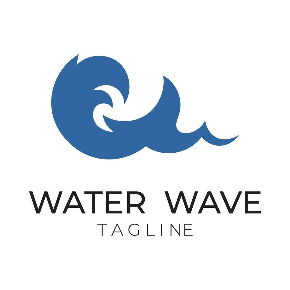 Natural sea wave illustration vector