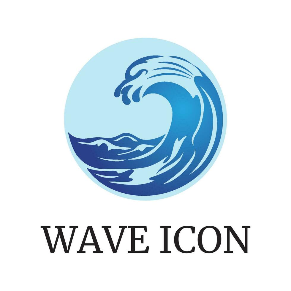 Natural sea wave illustration vector