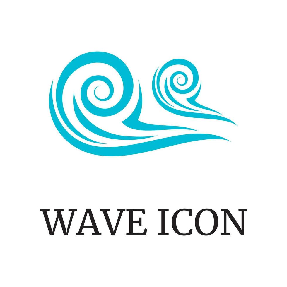 Natural sea wave illustration vector