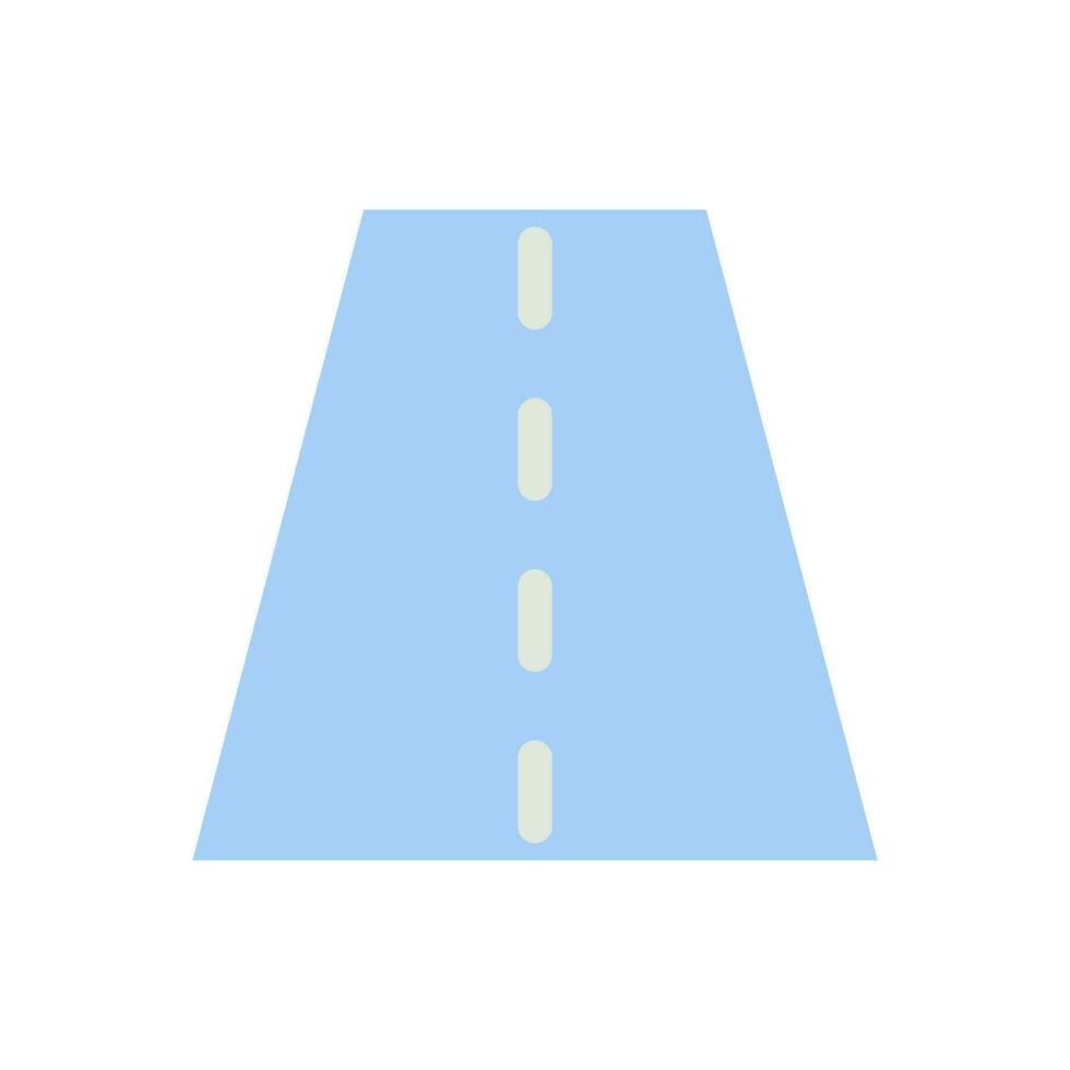 Road surface flat color ui icon. Roadway markings. GPS navigation. Highway. Interstate route. Simple filled element for mobile app. Colorful solid pictogram. Vector isolated RGB illustration