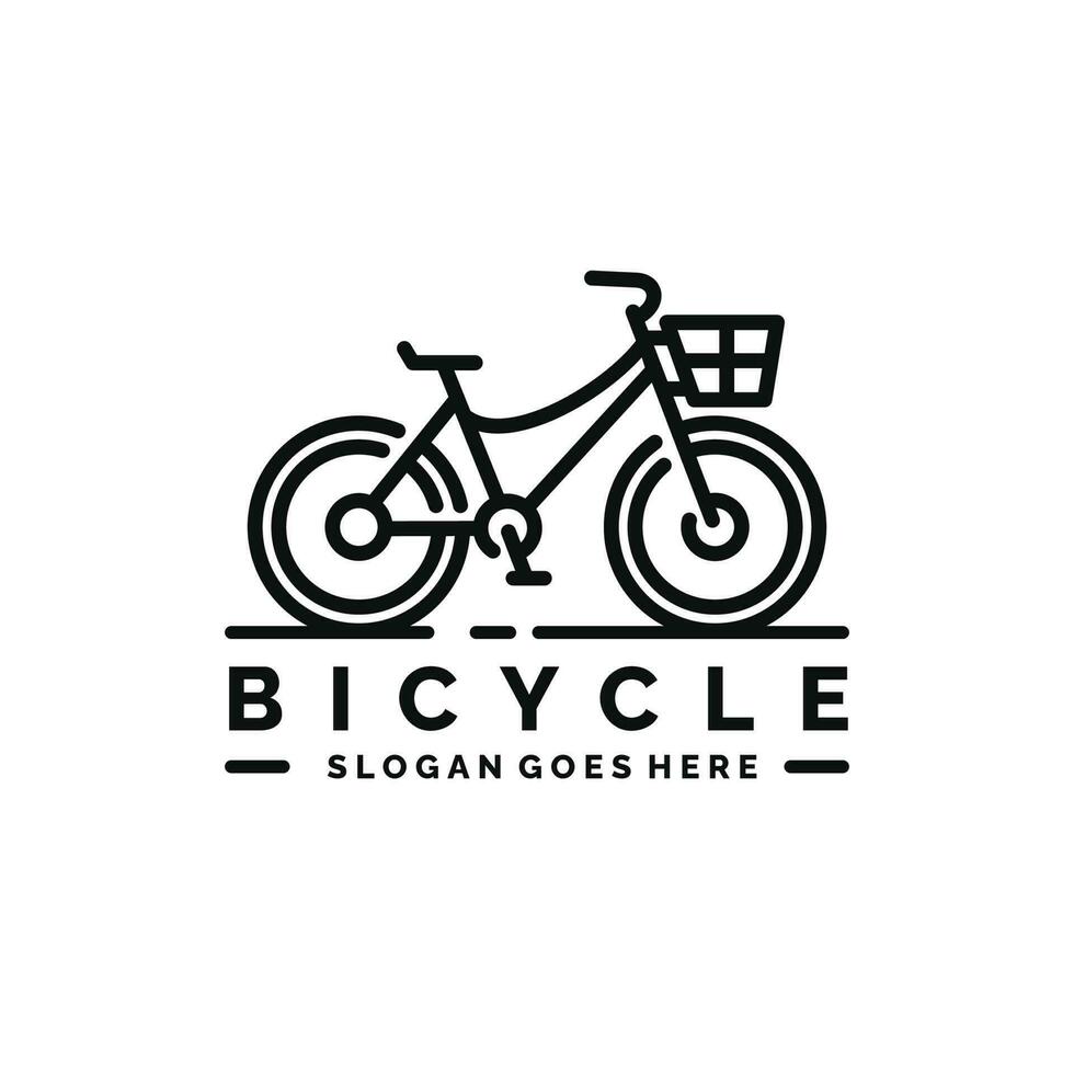 bicicleta logo diseño vector ilustración