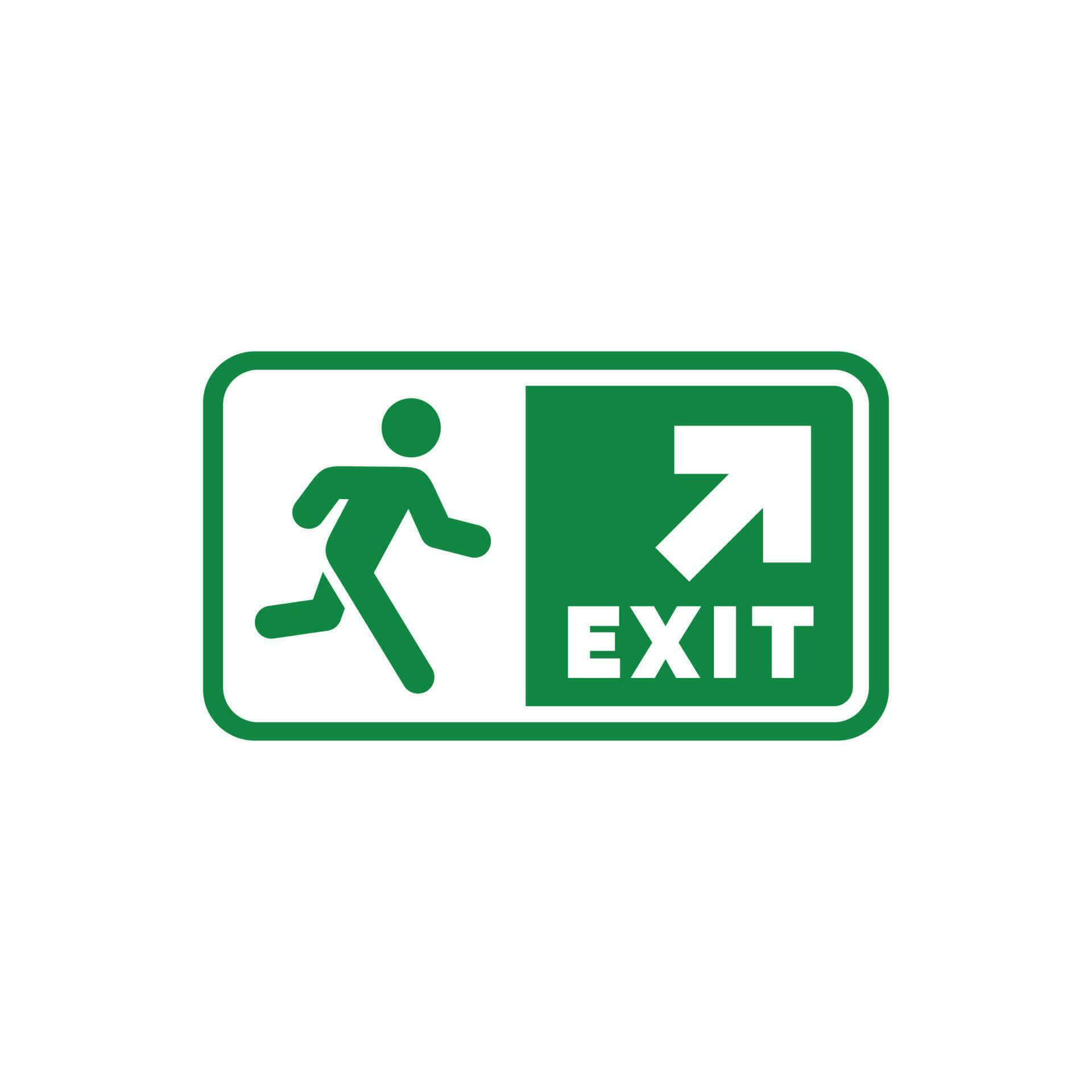 Emergency exit symbol icon isolated on white background 24322900 Vector