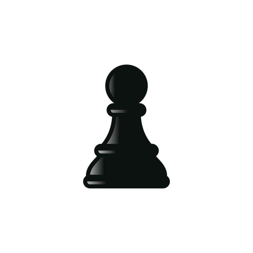 Pawn chess icon isolated on white background vector