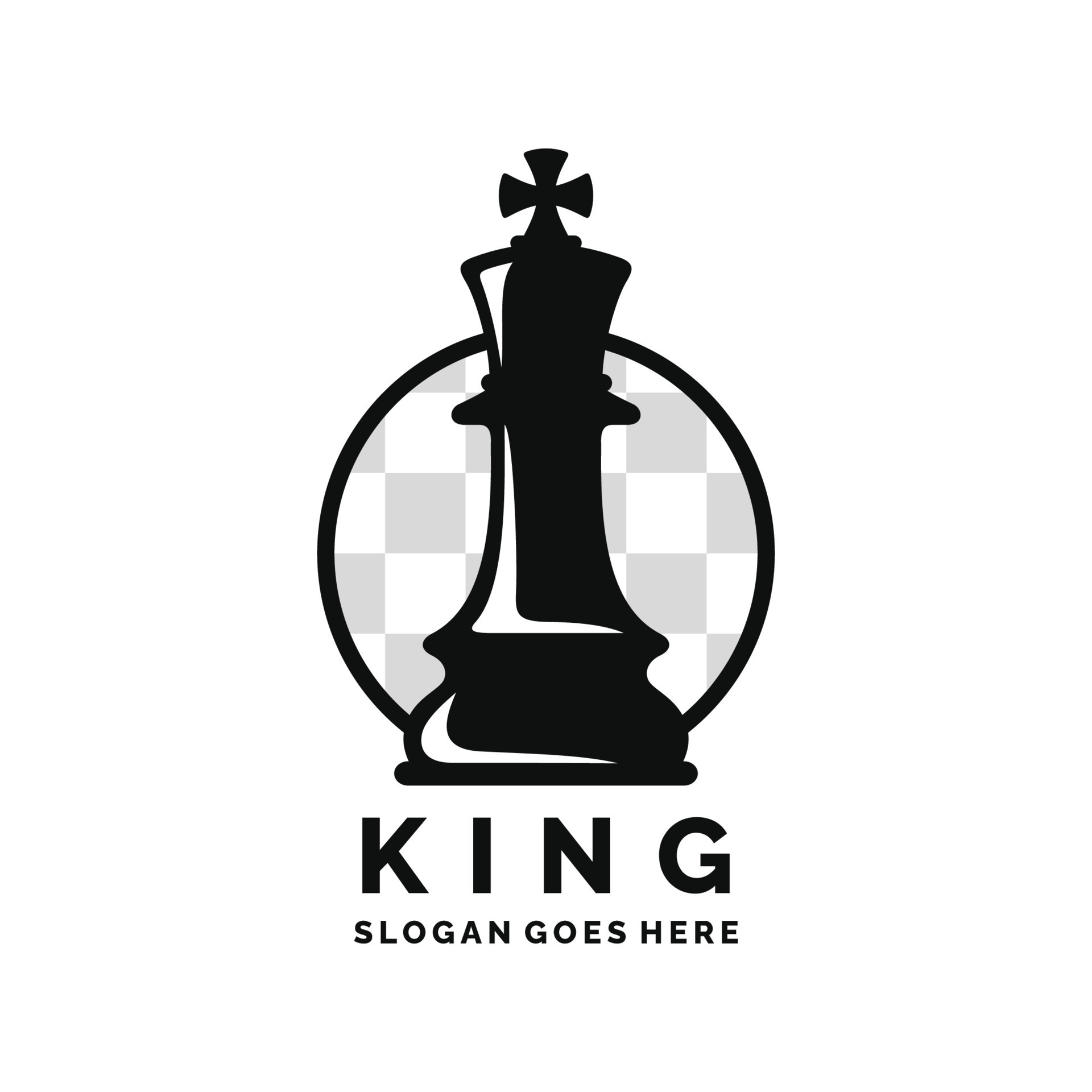 King chess logo design vector illustration 24322951 Vector Art at Vecteezy