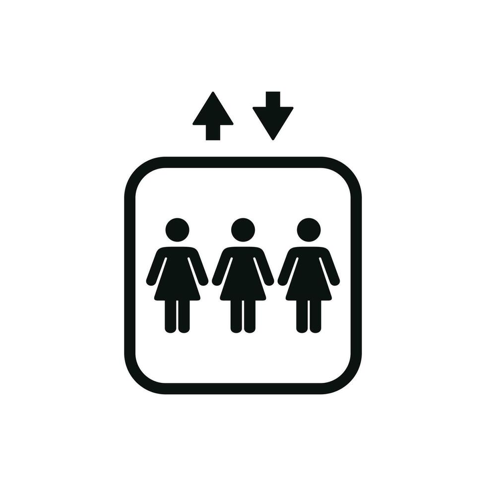 Elevator lift symbol icon isolated on white background vector