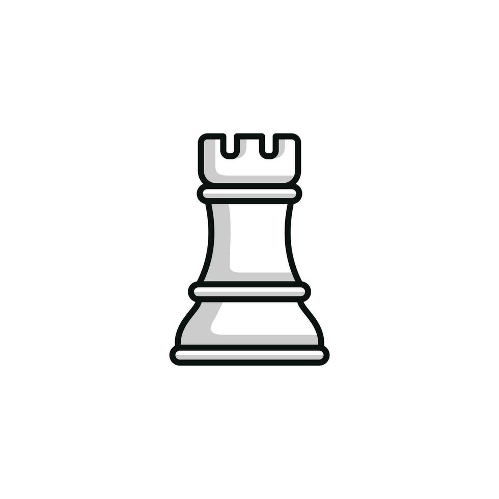 Rook chess icon isolated on white background vector