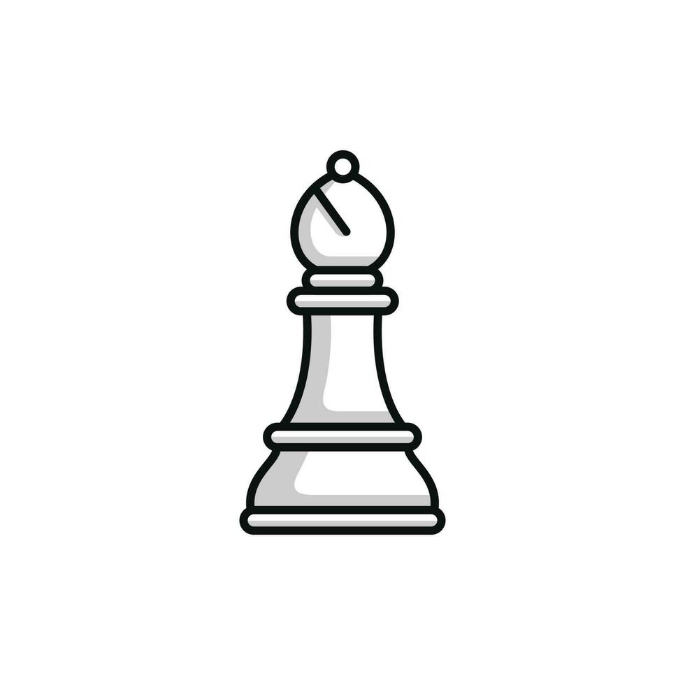 Bishop chess icon isolated on white background vector