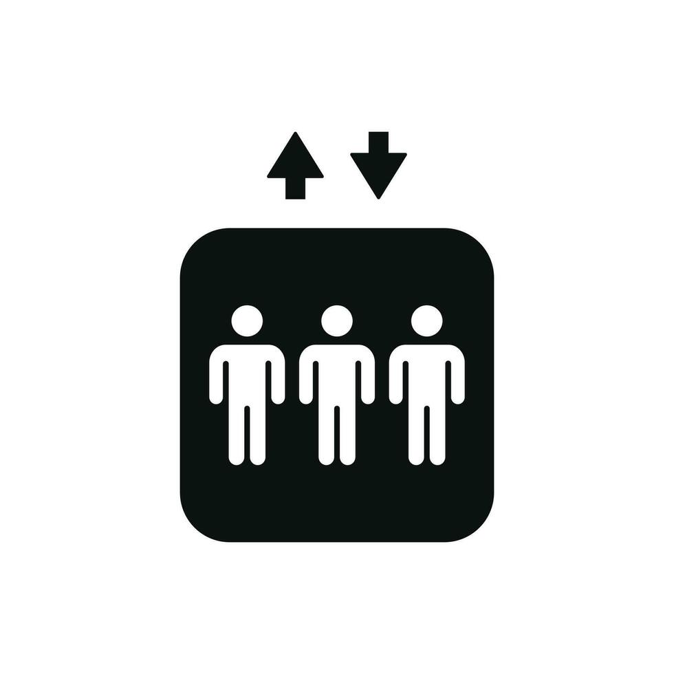 Elevator lift symbol icon isolated on white background vector