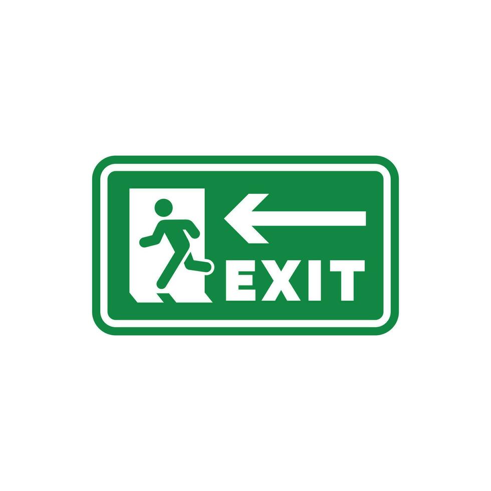 Emergency exit symbol icon isolated on white background vector
