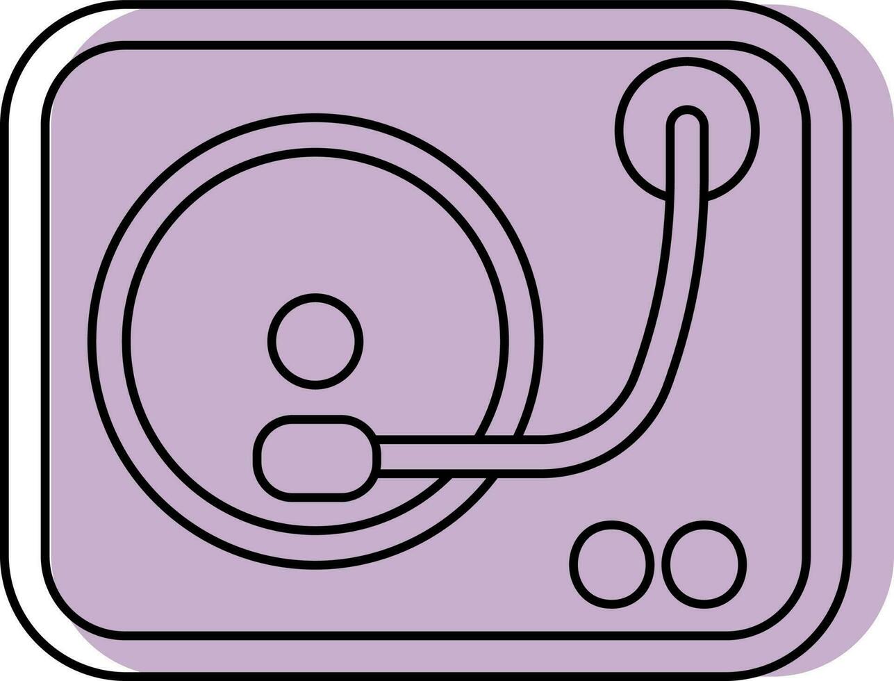 Vinyl Record Icon in Purple Color. vector