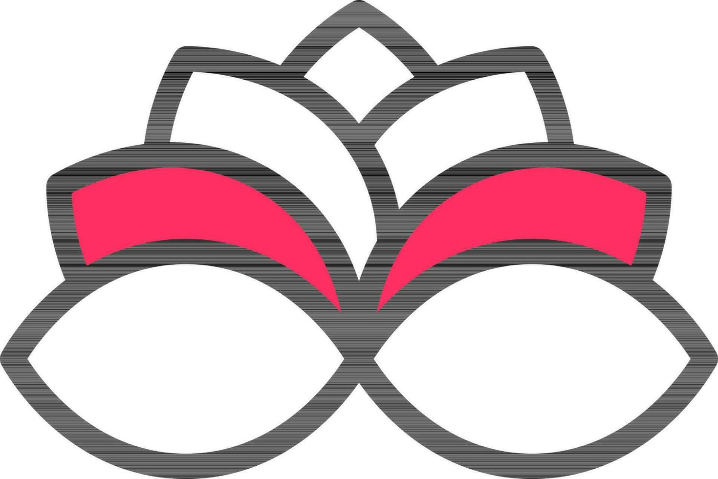Flat Style Of Flower Icon Or Symbol In Pink And White Color. vector