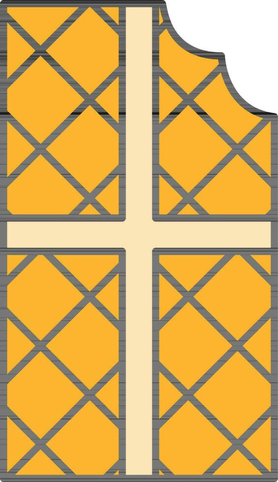 Wafer Icon In Yellow Color. vector