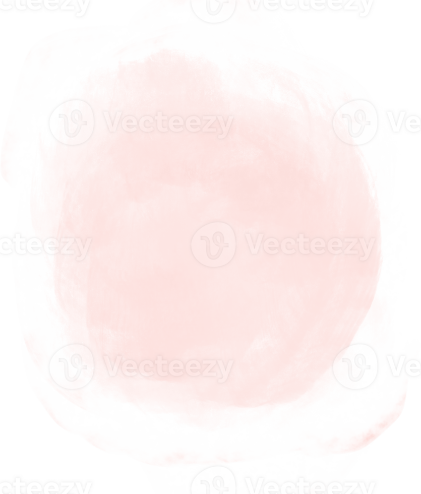 light pastel pink Watercolor background round circle shape png