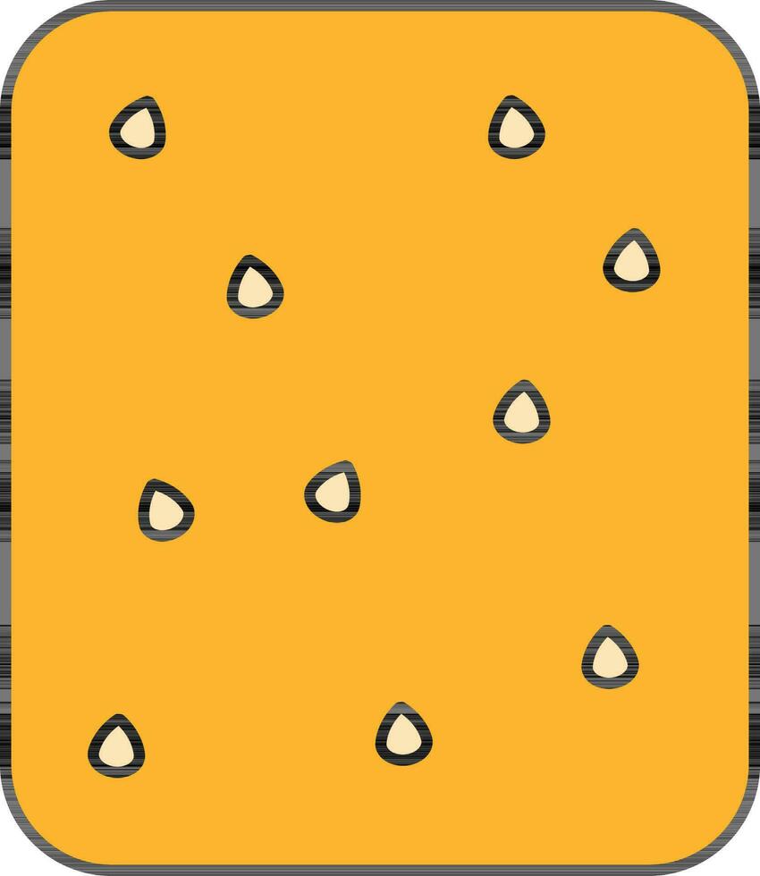 plano estilo galleta icono en amarillo color. vector