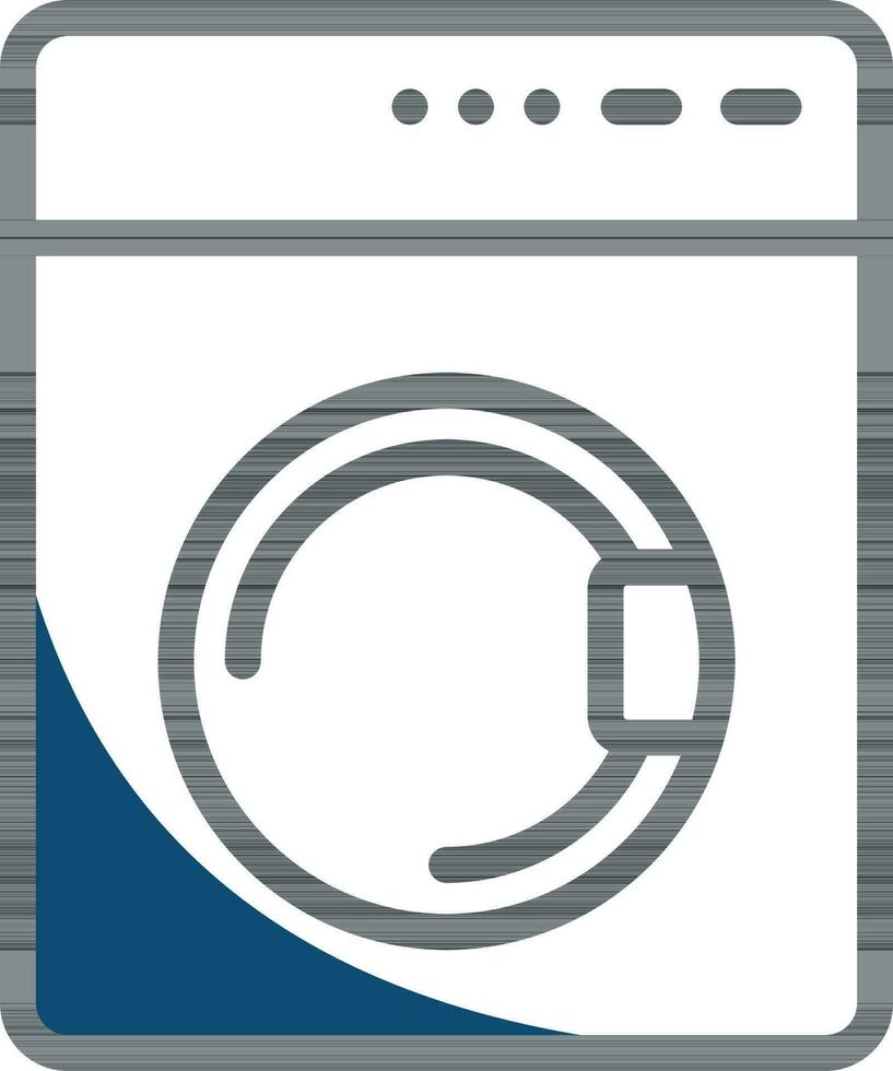 Isolated Washing Machine Icon in Line rt. vector