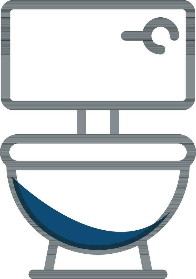 Illustration of Commode Seat Icon in Flat Style. vector