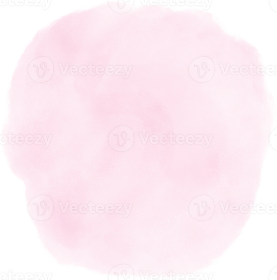 light pastel pink Watercolor background round circle shape png